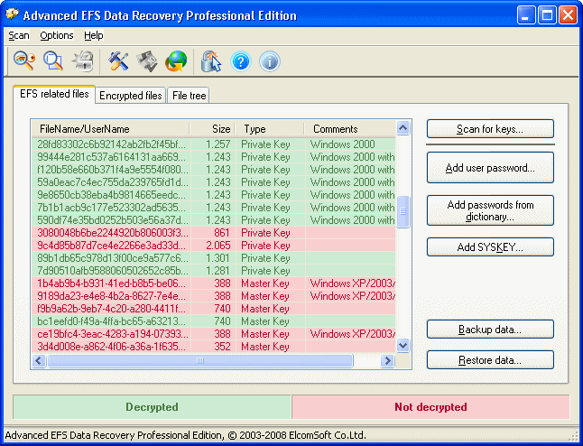 Advanced EFS Data Recovery (Standard Edition)